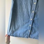 Faded Glory Vintage Faded‎ Glory Blue Chambray Denim Sleeveless Button Mini Dress Size 10 Photo 2