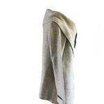 Chiaramente Womens L Wool Blend Cardigan Jacket Grey Cowl Neck Button Italy, L Gray Size L Photo 4