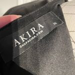 Akira Embellished Beads Satin V-Neck Wrap Long Sleeve Ruched Party Cocktail Mini Dress XL Black Photo 5