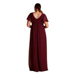 Birdy Grey Hannah Empire A Line Dress XXL Cabernet Red Solid Lined Maxi New Photo 14