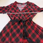 Torrid Red Black Buffalo Plaid Stretch Knit Wrap Dress Size 2X Photo 6