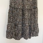 Japna  Skirt Brown Black White Spotted Tiered Maxi Skirt Boho Size Large Photo 2