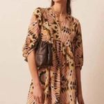 Ba&sh Cleo Mini Dress Tie Dye Oversized Ikat Print Boho Casual Size 1 (XS-2) Photo 2