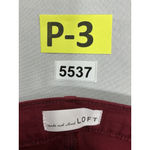 Loft Womans Slim Pockets Skinny Jeans 4 (27 In) Maroon Looks Like Leather Photo 2