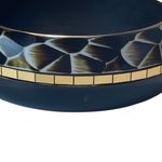 Vintage Lucite Bangle Bracelet Black Gold Mosaic Chunky Retro Statement Jewelry Photo 11