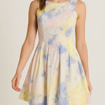 Bailey blue  Yellow, Pink & Blue Pleated Mini Dress Photo 0