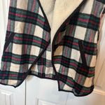 Christopher & Banks  Red And Green Plaid Vest Size Small Photo 3