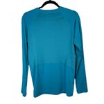 Mountain Hardwear Womens Long Sleeve Crewneck Top Sz Large Teal Blue Photo 2