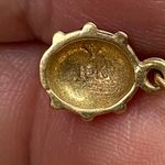 Charming 10K Gold Italian Chain Red Enamel Ladybug Charm Necklace Lucky Pendant Photo 5