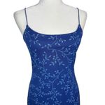 Iz Byer Vintage  Blue Mesh Midi Slip Dress‎ S Y2K Fairy Asymmetrical Made In USA Photo 3