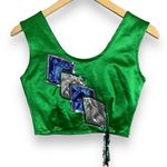 Cheerleader Top Halloween Costume Handmade Cropped Green Kites Shirt Sleeveless Photo 0