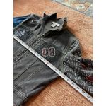 CLIO PETITES painted Women’s Denim Zippers Jacket Size 8 Blue Photo 2