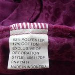 Miss Elaine MP Deep Purple Textured Satin Pajama Top Petite Size M Photo 9