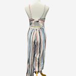 Indigo Rein woven striped linen jumpsuit L Photo 3