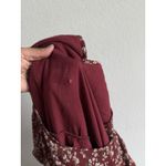 Hayden Los Angeles Textured Maroon Floral Tiered Midi Dress Pockets Women's 1XL Photo 13