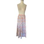 Anrabess Women's Tiered Maxi Skirt Size XL Multicolor Floral NWT Photo 8