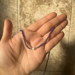 Handmade pearl purple beaded necklace Photo 0