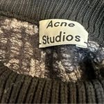 Acne Studios Designer Gaze Animal Size S Cropped Distressed Women's Jumper Photo 4