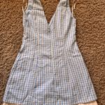 Princess Polly Evielle Underskirt Mini Dress Blue Check Photo 3