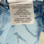 Tiger Mist Tarvey Sheer Tie Front Top Blue Floral Print Sz Small Photo 6