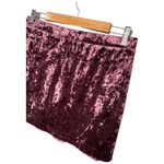 Abound New Nordstrom Skirt L Crushed Velvet Velour Mini Retro 90s Y2K  Burgundy Photo 4
