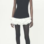 ZARA  dress jumpsuit scort ruffled black bodycon fitted evening Photo 13