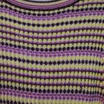 Free People Purple and Yellow Short Sleeve Sweater Dress Photo 7