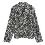 90s Erin London Vintage Jacket Black & White Cheetah Leopard Print Jacket Large Photo 7