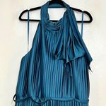 Mac Duggal  26909 Pleated High Neck Kitten Bow Midi Dress Photo 3