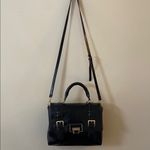 Antonio Melani  Black Leather Messenger Handbag crossbody purse Photo 1