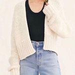 Free People  Glow For It Cardigan Chunky Knit Ivory Cream Size Large Photo 0