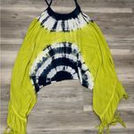 Boho style Green and navy blue tie Photo 5