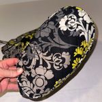 Vera Bradley Retired Baroque Bucket Bag Purse Drawstring Closure Black Yellow Photo 7