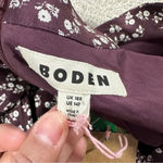 NWT Boden Cut Out Midi Tea Dress Shortsleeve Dark Burgundy Sweet Daisy Size 14R Purple Photo 12