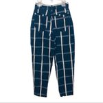 Rumble Seats Vintage 70s 80s Super High Waist Striped Plaid Jeans Size 25 Rare Blue Photo 6