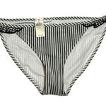 Aerie NWT American Eagle Seersucker Stripe Ruffle Bikini Bottom Black White Sz S Photo 0