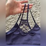 Free People  Baby Racerback Bralette in Navy Women’s Size M/L Photo 6