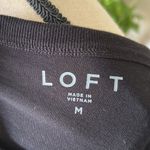 Loft black padded shoulder structured 100% cotton muscle tee top shirt Mββ Photo 6
