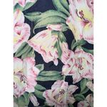 Vintage ED Michaels Maxi Dress 1980s Floral Womens Med Tropical Vacation Summer Pink Photo 7