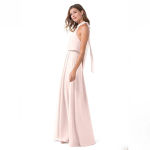 Azazie Bridesmaid Landry Maxi Dress Vintage Rose Size A8 New With Tags Size 8 Photo 1