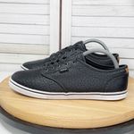Vans  Atwood Perforated Leather Low Top Lace Up‎ Sneakers Black Womens 10 Photo 2