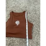 darcsport SHE "Energy" Racerback Tank in Canyon Rust Wolf Logo Gym Shelf Bra S Brown Photo 4