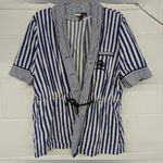 Tommy Hilfiger RTR Tie Waist Pyjama Shirt sz14 xl blue white stripe short sleeve Photo 3