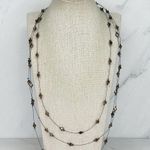 Chico's Triple Strand Black Wire Beaded Tiered Necklace β¨ Photo 1