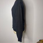 J.Crew  Size Small Sweater Black Over Tan Underlay 100% Cotton Photo 5