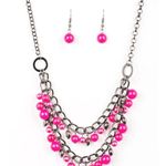 Paparazzi Watch Me Now Pink Necklace (189) Photo 1
