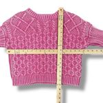 Aeropostale Cropped Cable Knit Sweater Distressed Pink XS Photo 10