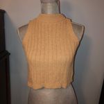Pretty Little Thing Tan Ribbed Knit Cropped Tank Top Photo 5
