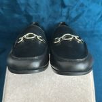 Bandolino 🆕 BLACK LEATHER LOAFERS WITH GOLD ACCENT SZ9 Photo 3