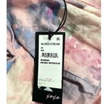 Wildfox  Blair Mini Dress Women's XS Pink Abstract Watercolor V-Neck Ruffle NWT Photo 7